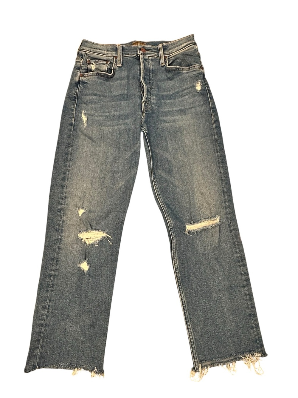 MOTHER The Tomcat Distressed Jeans Play Like A Pirate Button Fly‎ Size 26 Frayed